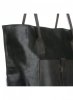 GEANȚĂ DIN PIELE shopper bag Genuine Leather negru 358